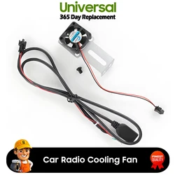 QSZN ventilador de refrigeración de Radio de coche, radiador de unidad principal con soporte de hierro para varios reproductores Multimedia Android