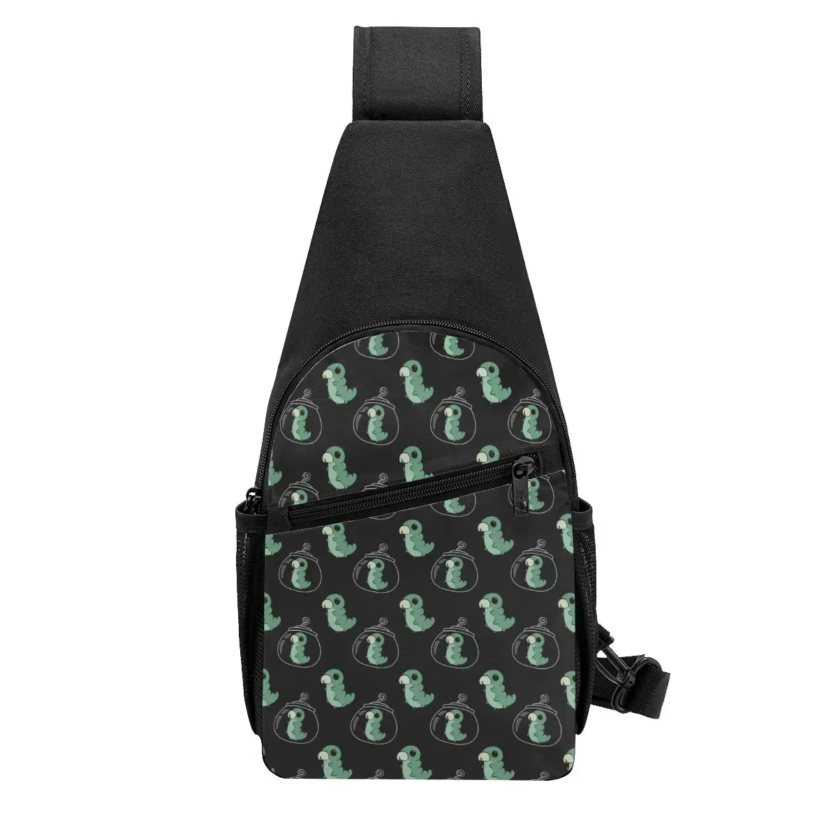 Hollow Knight Grub Pattern Chest Bag Men Sling Crossbody Backpack Chest Bag Travel Hiking Daypack Shoulder Bag