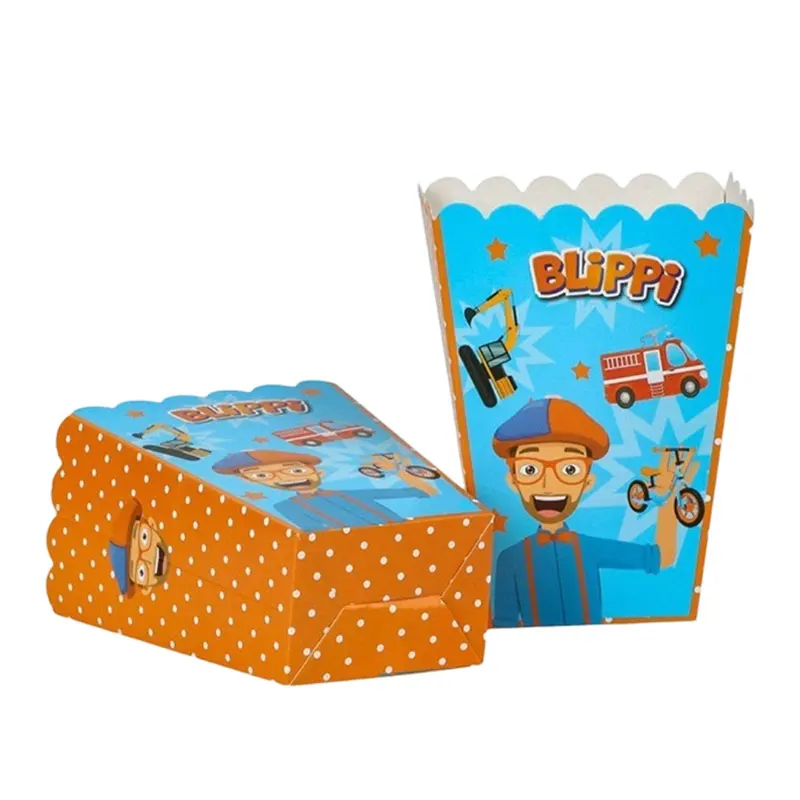 Englische Lehrer-Geburtstagsdekoration im Blippi-Thema: Teller, Becher, Ballons, Banner, Hintergrund, Geschenktüten und Partyzubehör – Detail 25