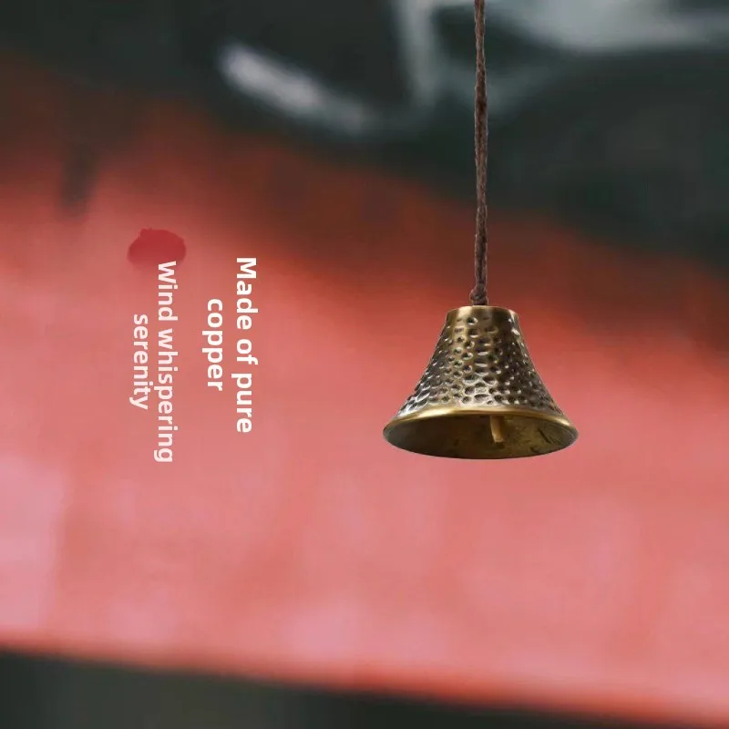 Pure copper bell Five Emperors copper coin pendant, living room balcony wind chime shop homestay bell