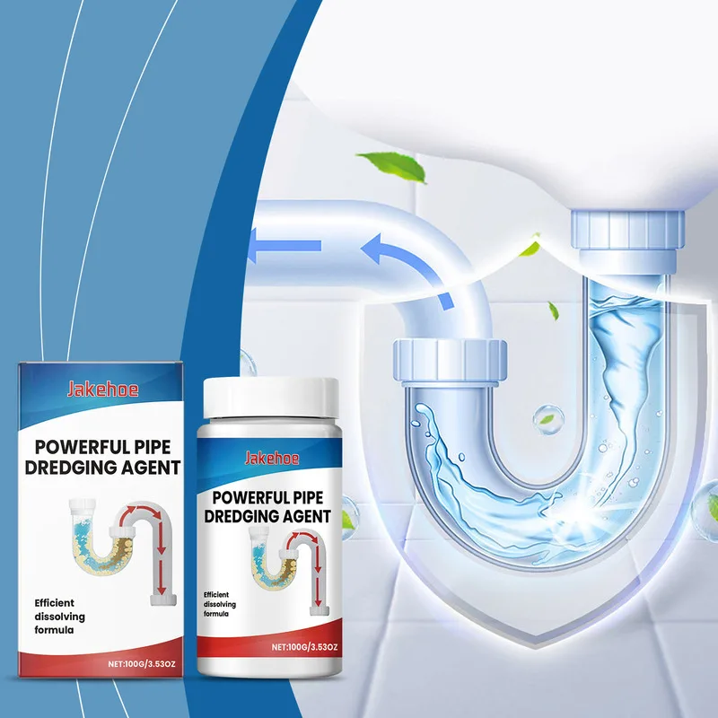 

Kitchen Bathroom Drain Cleaner Pipe Unclogging Detergent With Freshener Removes Hair Grease Preventing Drain Blockages