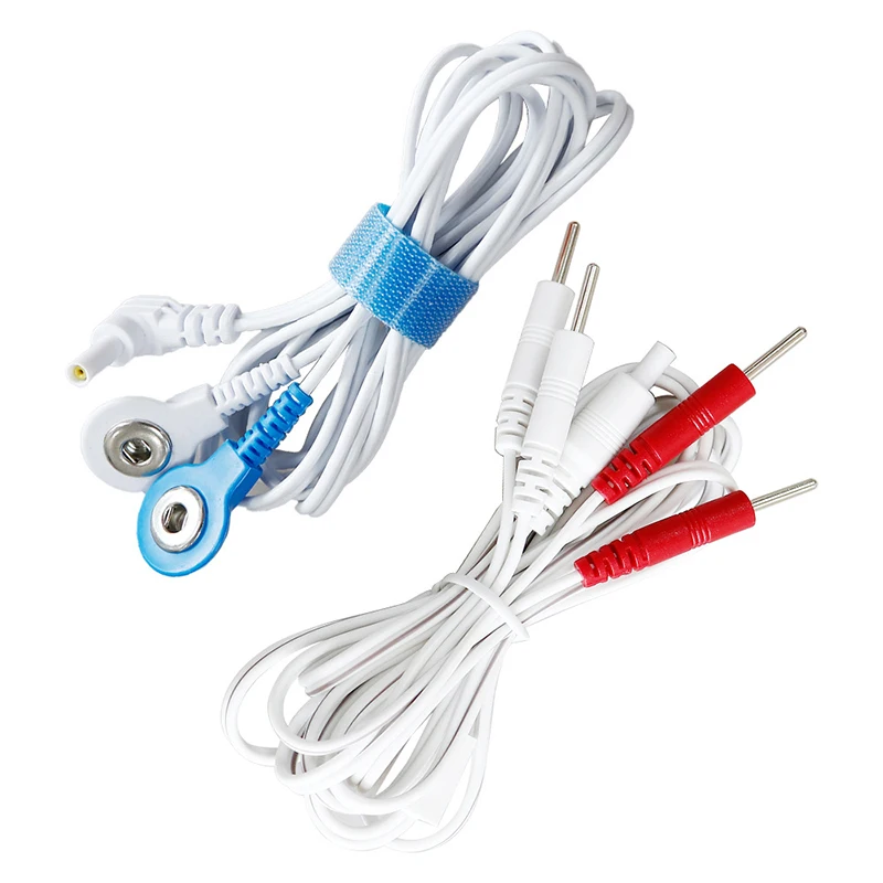 1 pçs substituição eletrodo chumbo fios 2.35mm plug eletrodo fio cabo condutor para unidade estimulador muscular massageador