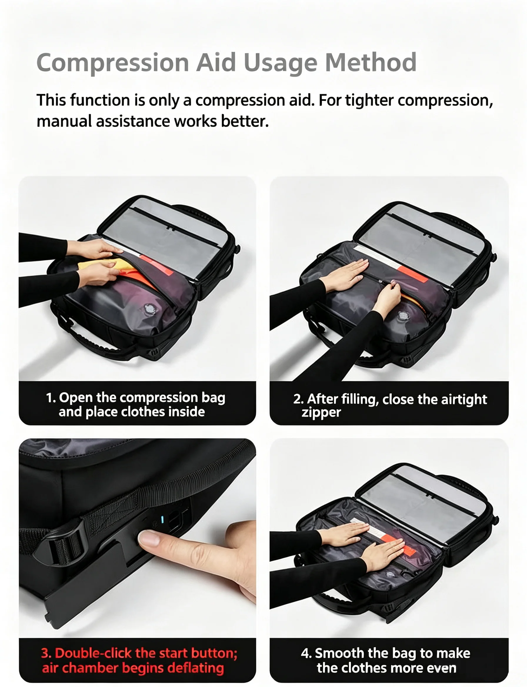 Men's vacuum backpack with dry wet separation travel bag business trip computer bag solid color large capacity storage backpack