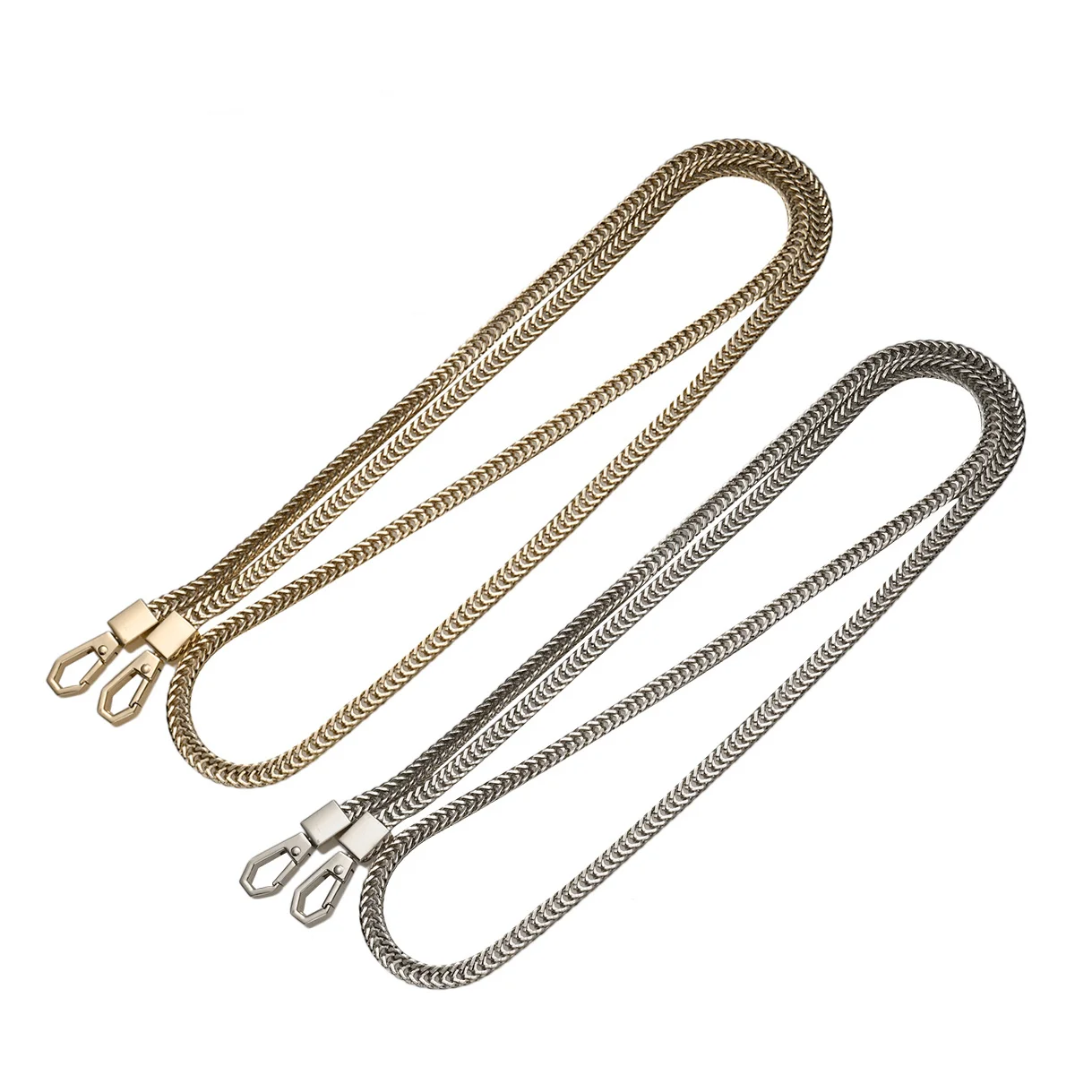 メタルバッグチェーン レディース シルバー クロスボディストラップ DIY ショルダーバッグ パースアクセサリー スムースグロッシーデザイン メタルハンドバッグチェーン