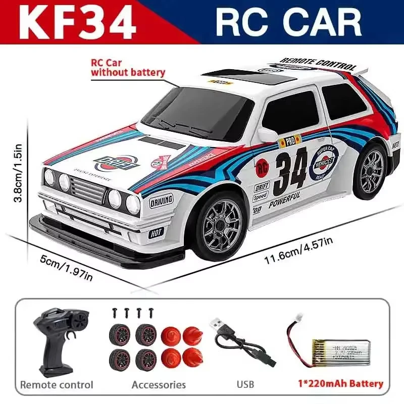 

Новая радиоуправляемая дрифт-машинка KF34 1:43, полноприводная гоночная машинка на радиоуправлении, полномасштабная настольная гоночная игрушка, подарок для мальчиков
