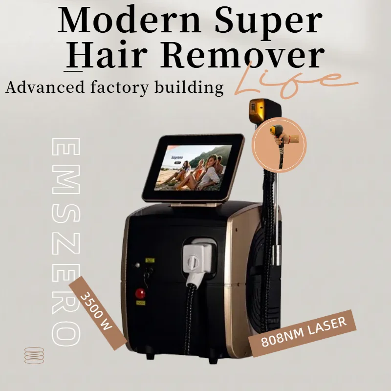 

Professional Diode Ice Titanium Laser Hair Removal Machine Portable 808 755 1064 Alexandrite Device 3 Waves Permanent Removal