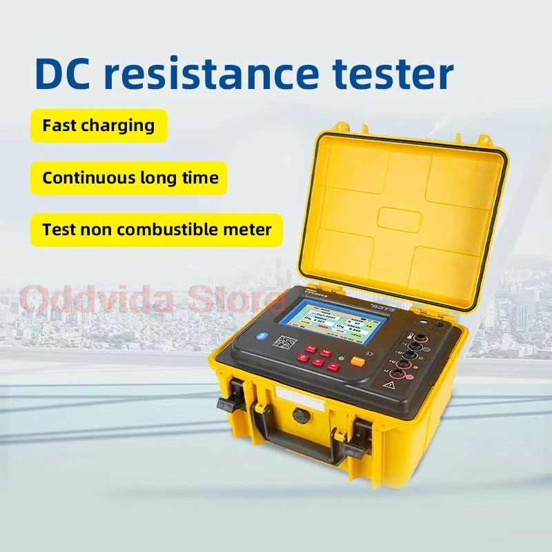 ETCR3670A DC Resistance Tester Current 10A 50kΩ Precision Transformer Embeded with Printer Micro Ohm Meter Resolution 1uΩ