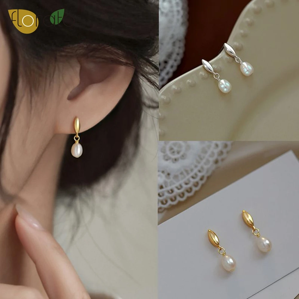 

925 Sterling Silver Ear Needle Light Luxury and Simple Earrings Fashionable Gold and Silver Pearl Tassels Earrings for Women