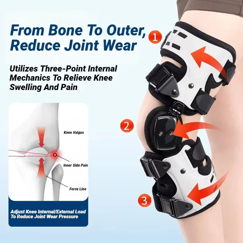 Unloader Knee Brace Pain Relief Support For Acl Meniscus Injury Joint And Patella Stability Men Women Rom Hinged Stabilizer