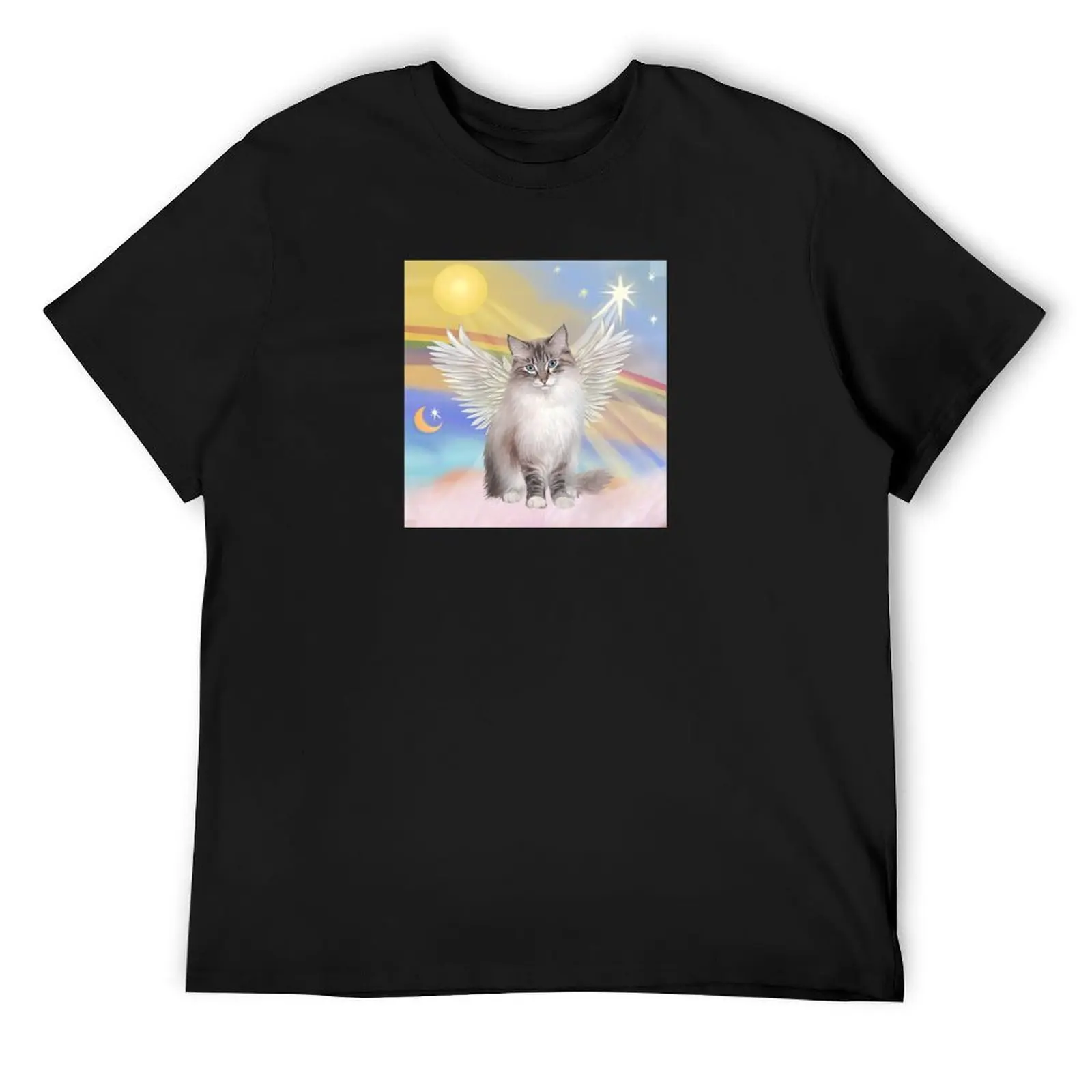 Heavens Clouds - Ragdoll Cat (Lynx Colorpoint Mitted) Camiseta de gran tamaño, camisetas de anime, sudaderas, hombres