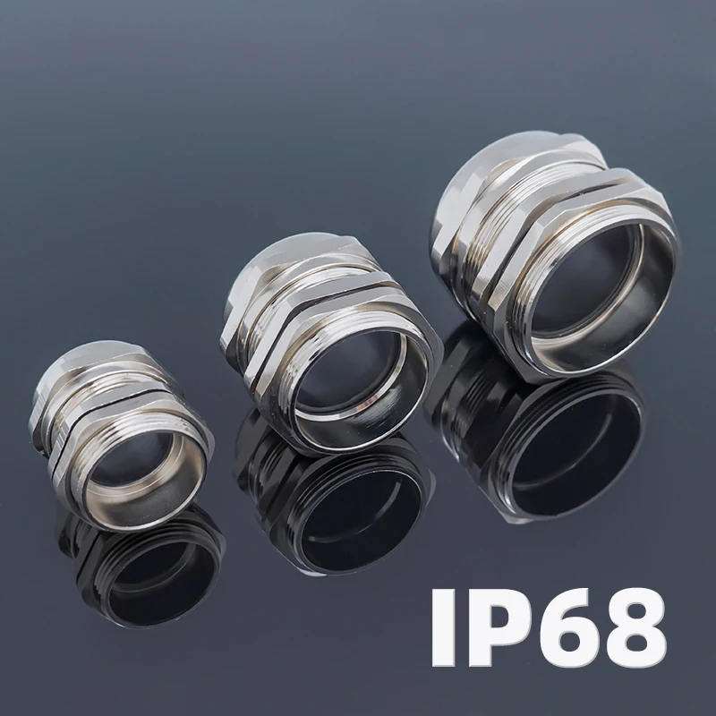 M40-100 PG36-PG63 304 Stainless Steel Cable Gland Nickel Plated Brass Fixing Seal Joint Metric Thread Stuffing Connector