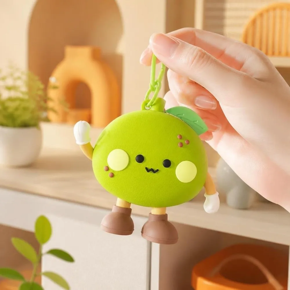 Strawberry Fruits Keychain Funny Creative Design Change Storage Bag Blueberrie Zipper Closure Small Coin Purse Coin Storage