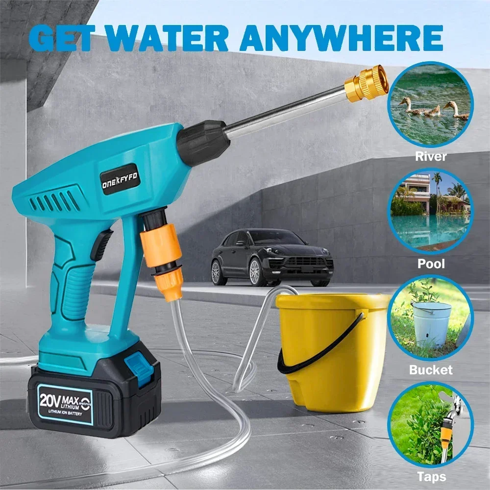 30BAR Cordless High Pressure Cleaner Washer Spray Water Gun Car Wash Pressure Water Cleaning Machine for Makita 18V Battery