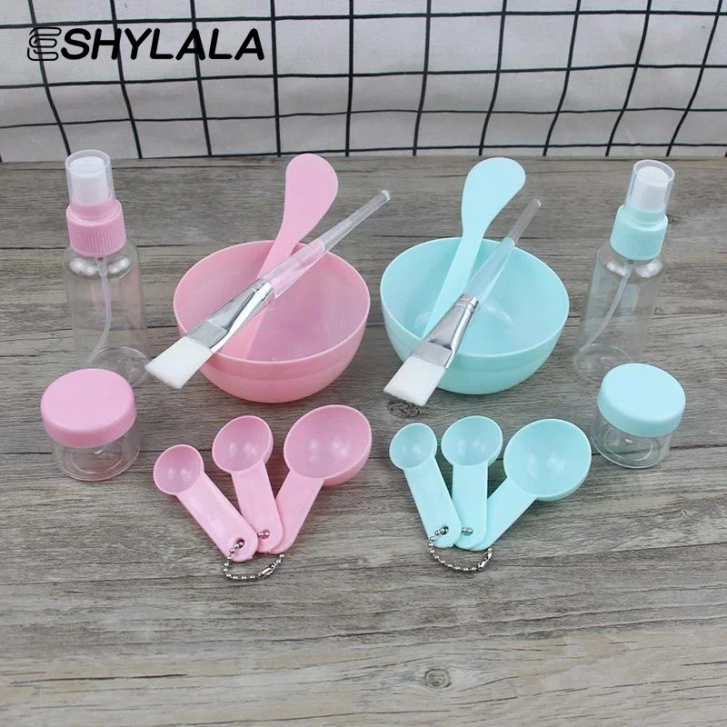 8 unids/set cepillo Facial máscara tazón cuchara conjunto máscara cepillo barra DIY herramientas de belleza herramientas de mezcla cuidado de la piel suministros de maquillaje cuidado de la piel de la mujer