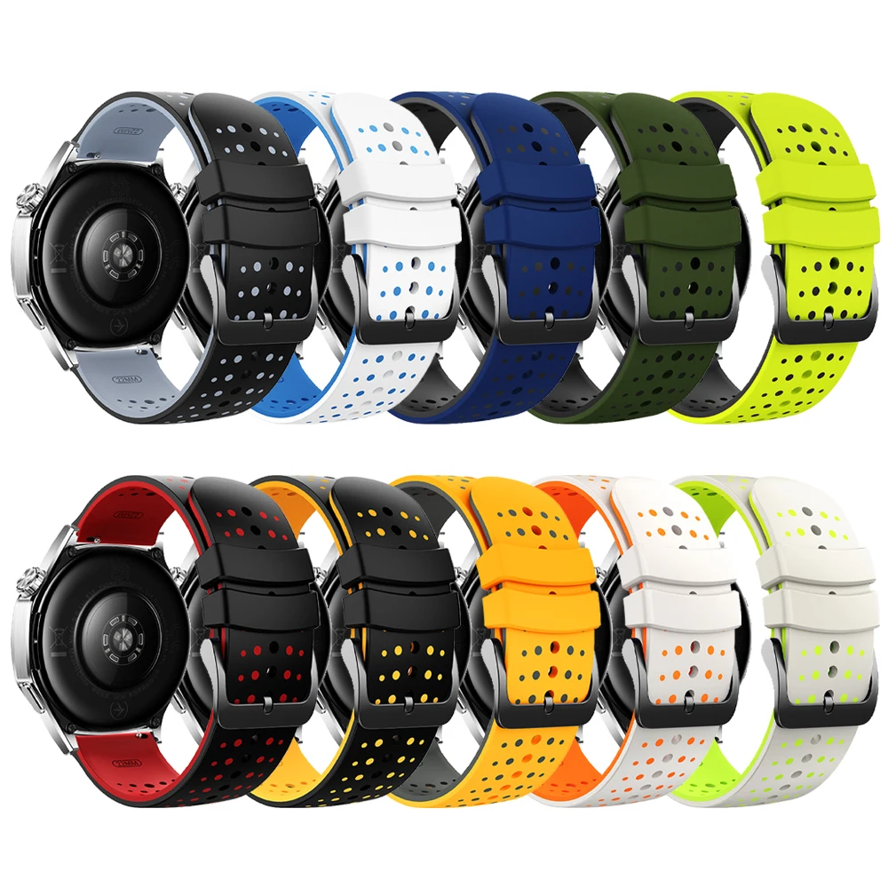 Sports Silicone Strap For Huami AMAZFIT BALANCE 2/GTR 4 3 Pro 2e 47mm Strap AMAZFIT BIP 6 5/Cheetah Pro Bracelet 22mm Wristbands