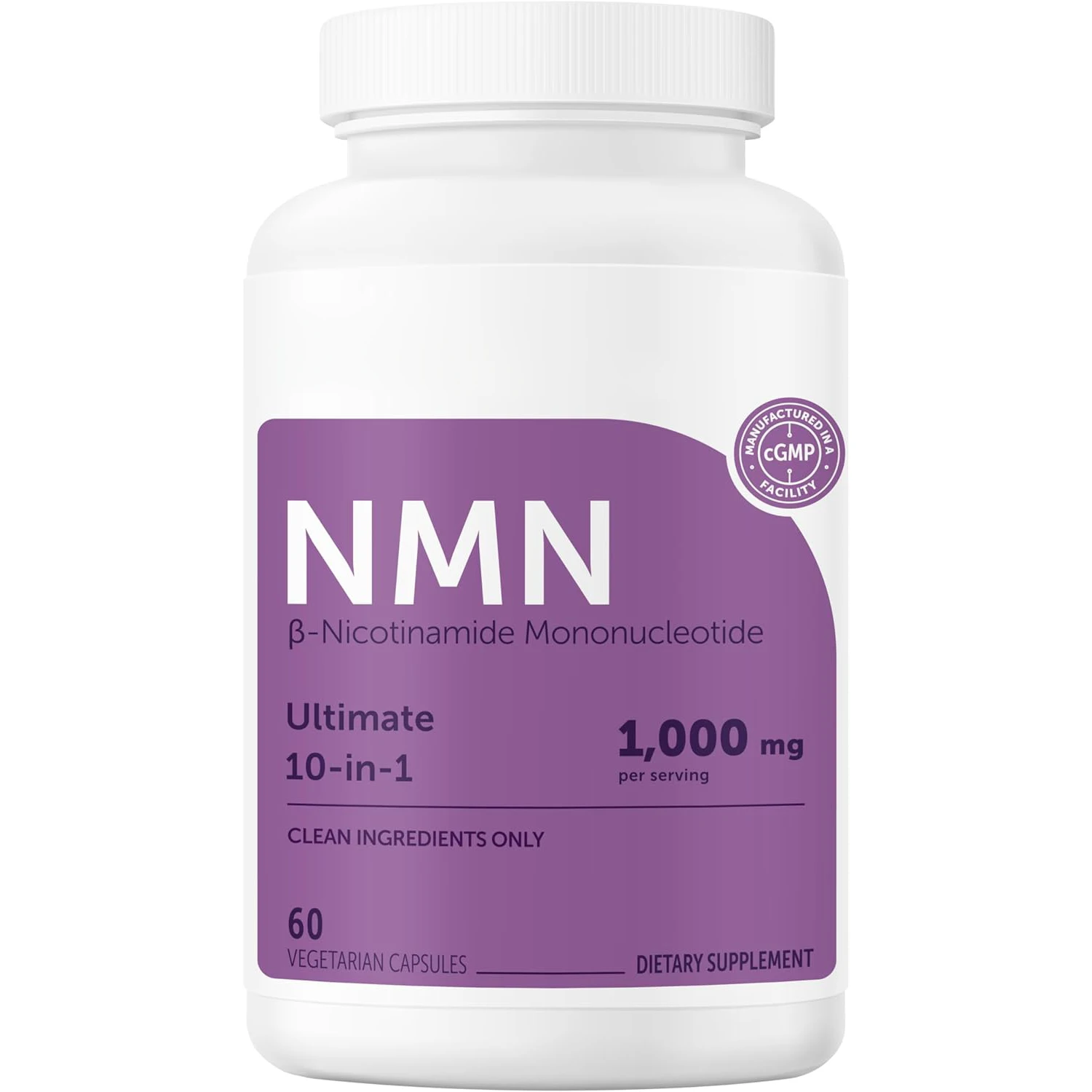 NMN Complex 1000mg, NAD+ Supplement with Resveratrol - NMNH Alternative - Supports Cellular Energy & NAD+ Level, 60 Capsules