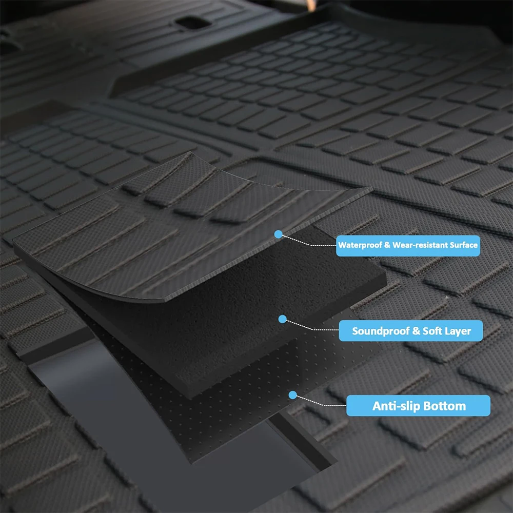 Tappetino posteriore anteriore in materiale TPE di qualità XVIP per Tesla Model Y 2021-2023 accessori tappetino per bagagliaio bagagliaio con