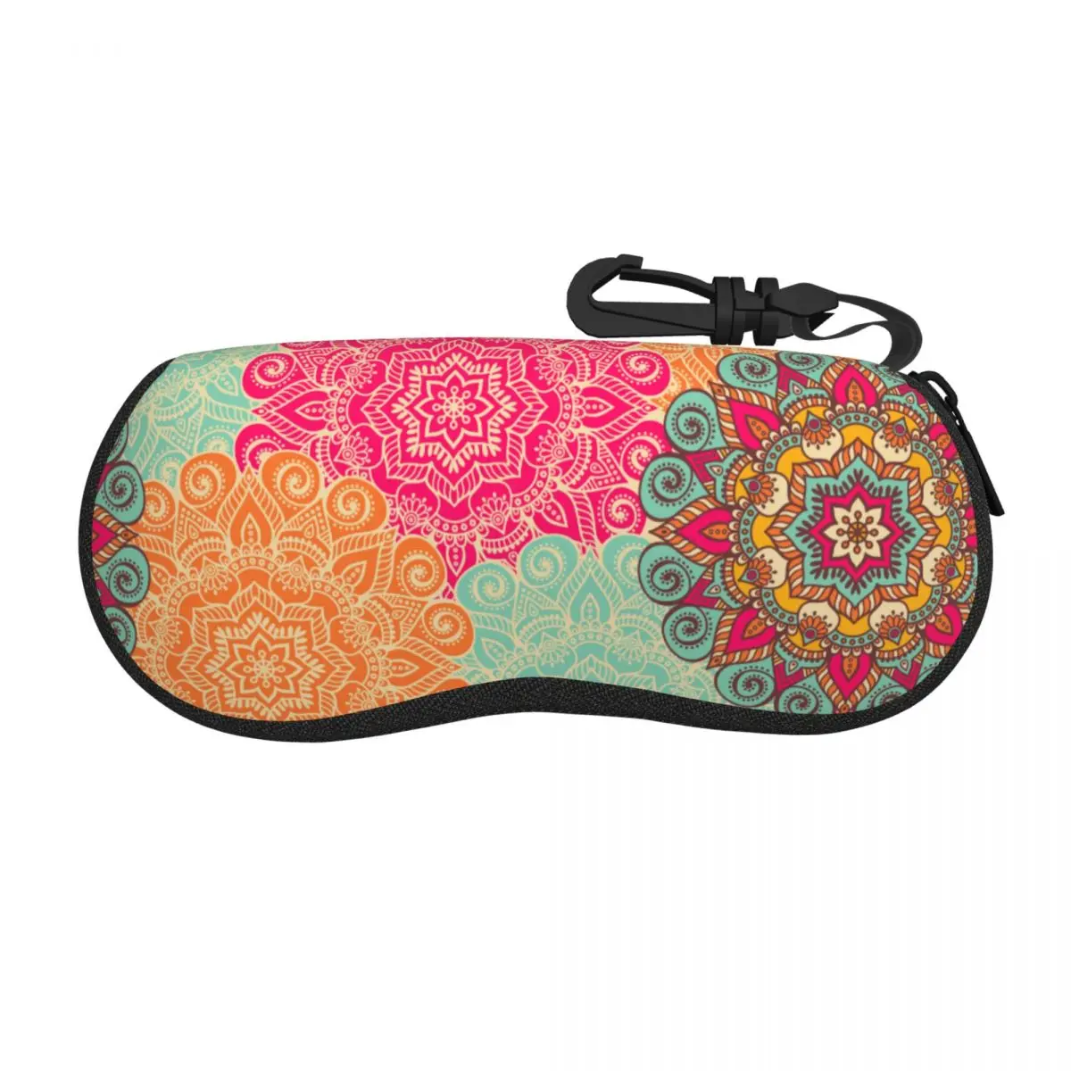 Custom Bohemia Ethnic Mandala Flower Pattern Shell Eyeglasses Protector Cases Cute Sunglass Case Glasses Pouch