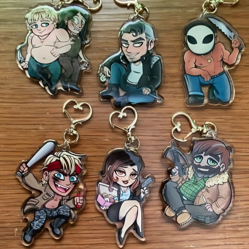 Porte-clés personnalisable en acrylique avec personnage artistique, thème de jeux Yandere 'Crazy Boyfriend' pour personnalisation
