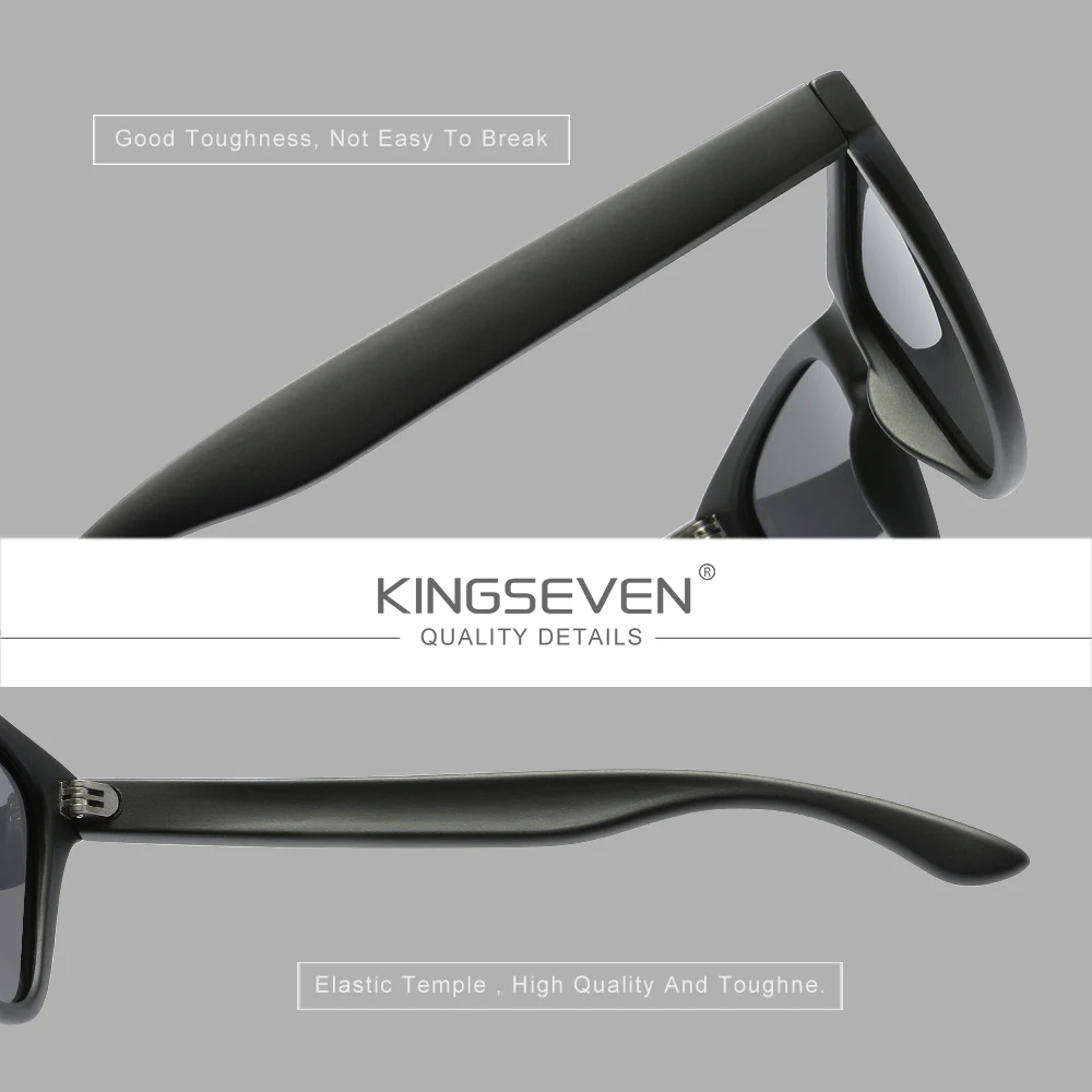 KINGSEVEN Casual Sonnenbrille für Männer und Frauen, UV400 Polarisiert, Modische Brille für Outdoor, Autofahren, Party, Mehrfarbige Brillengestelle – Detail 1