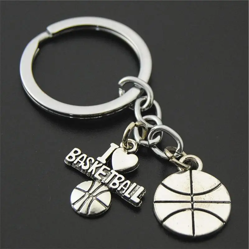 Basketball Keychain Portable Unique Sports Basketball Charm Keychain Metal Enamel Sports Basketball Lover Keychain Gift