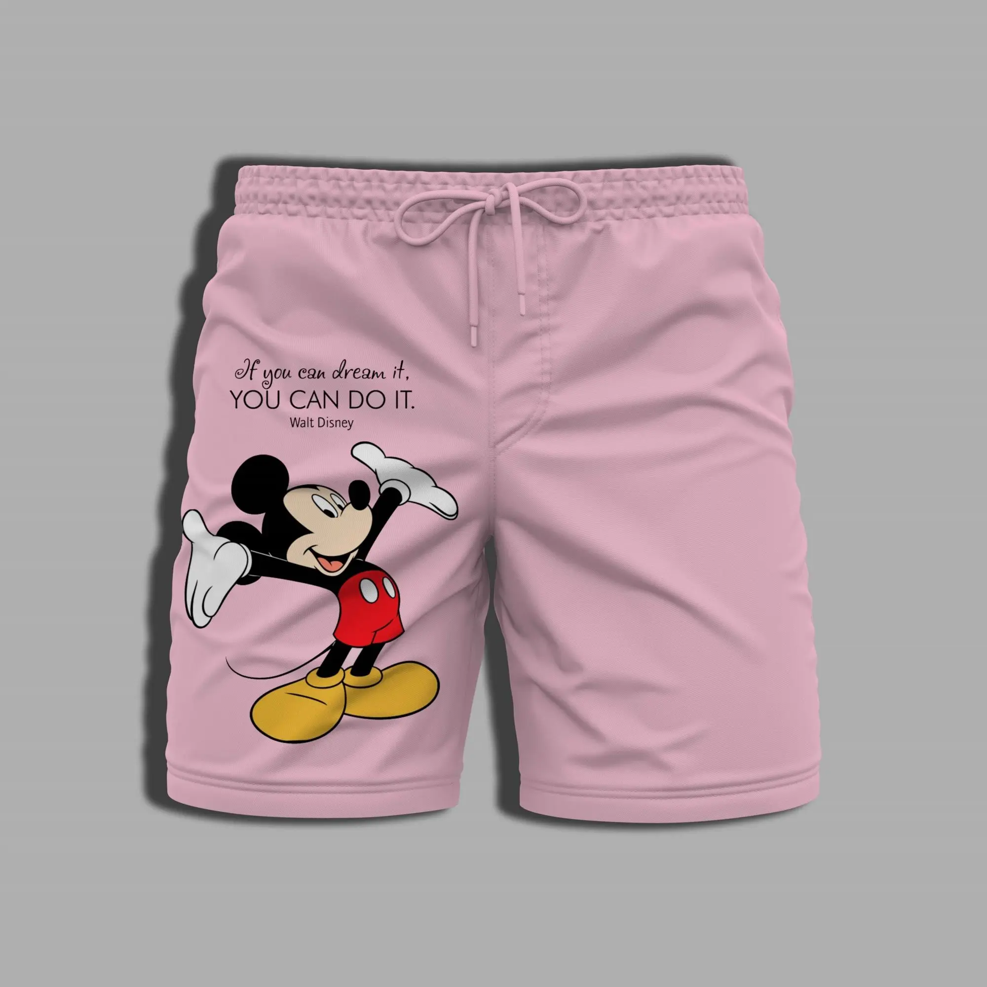 Seluruh baju renang mencetak musim panas celana Mickey Gym Minnie Mouse celana pendek pria untuk wanita Disney pakaian pantai pakaian mandi pria