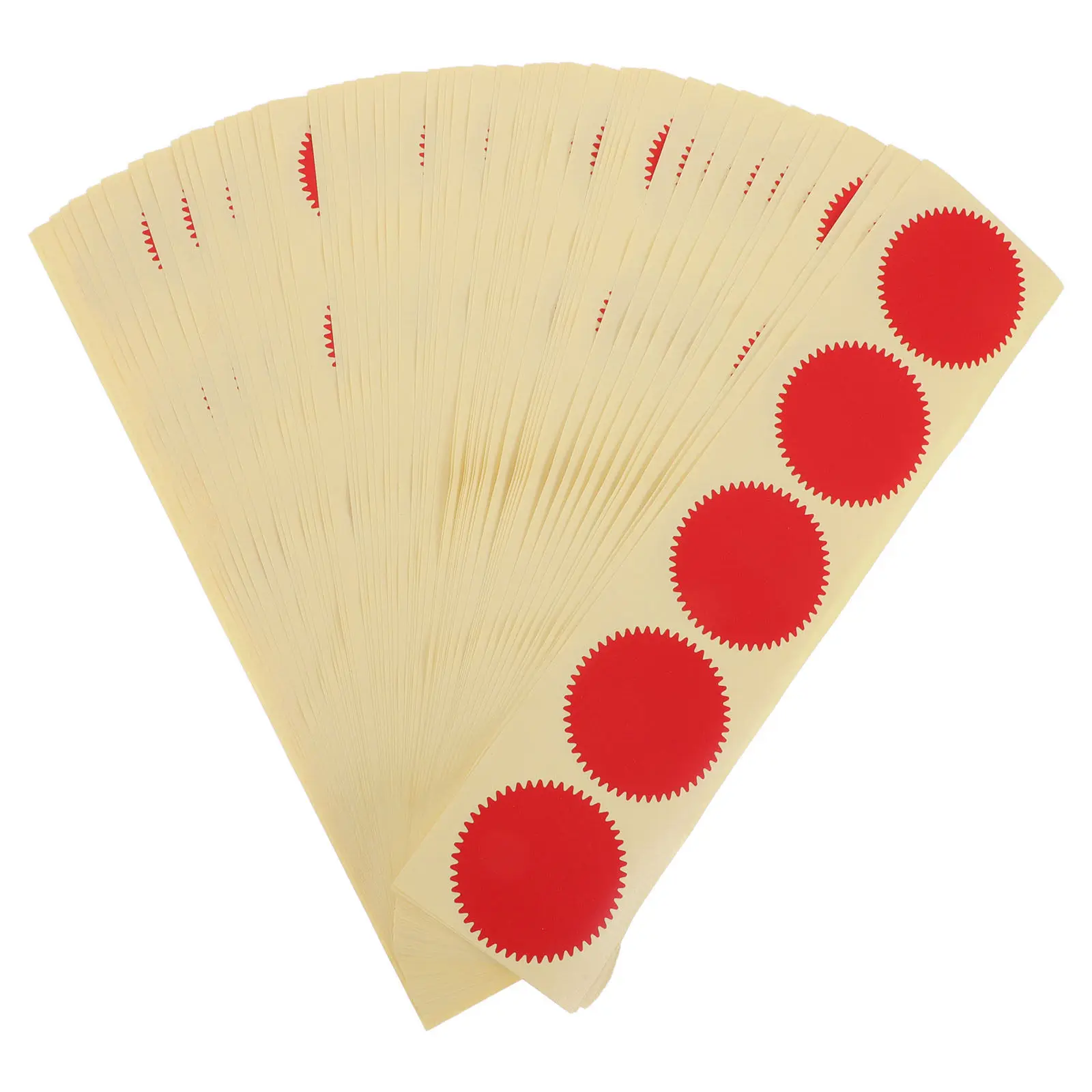 60 Sheets 45Mm Red Embossed Sealing Stickers Serrated Edge Round Certificate Labels for Diplomas Envelopes Business