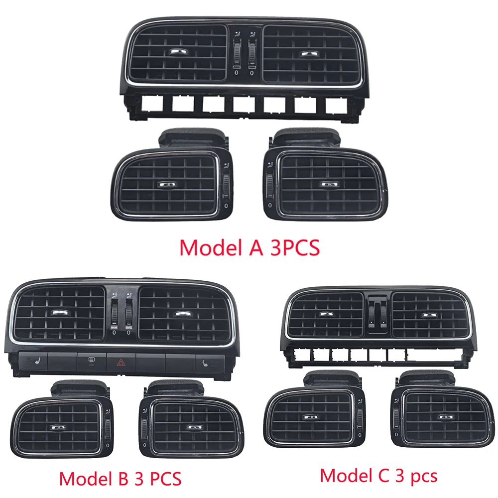 

Glossy Black Front Dashboard AC Air Vent For VW Polo 6R 5 6C GTI MK5 Vento Hatchback 2010 2011 2012 2013 6R0819703 6R0819704