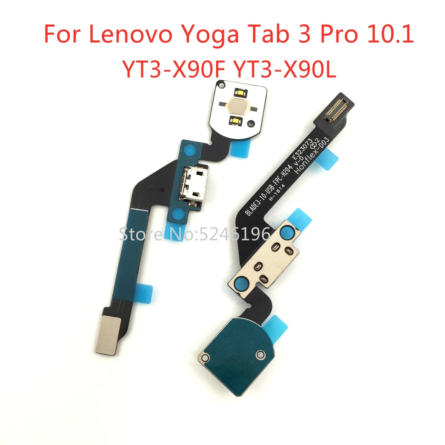 1pcs USB Charger Dock Connector Board Port Flex Cable For Lenovo Yoga Tab 3 Pro 10.1 YT3-X90L YT3-X90F YT3-X90 Replace Part