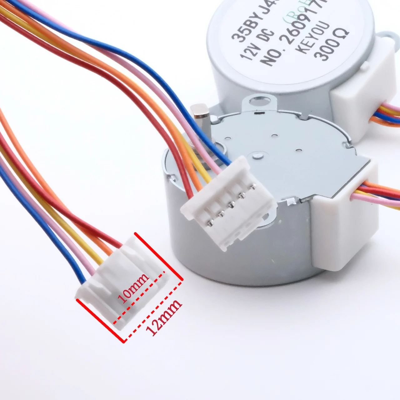 35BYJ46 300 Ohm Stepper Motor DC 5V 12V 24V Permanent Magnet Gear Small Stepper Motor Humidifier Repair 10MM Shaft