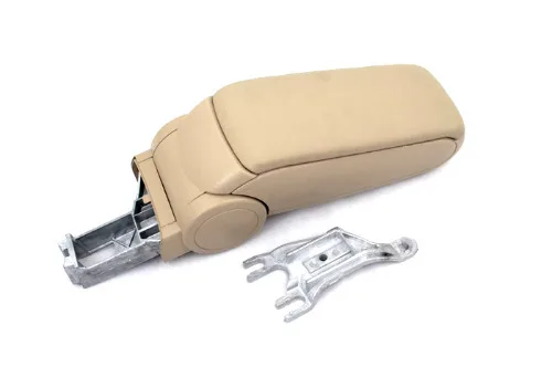 Center Console Armrest (Leather Beige) For Audi A4 B6 and B7 (Replace armrest without hands-free system)