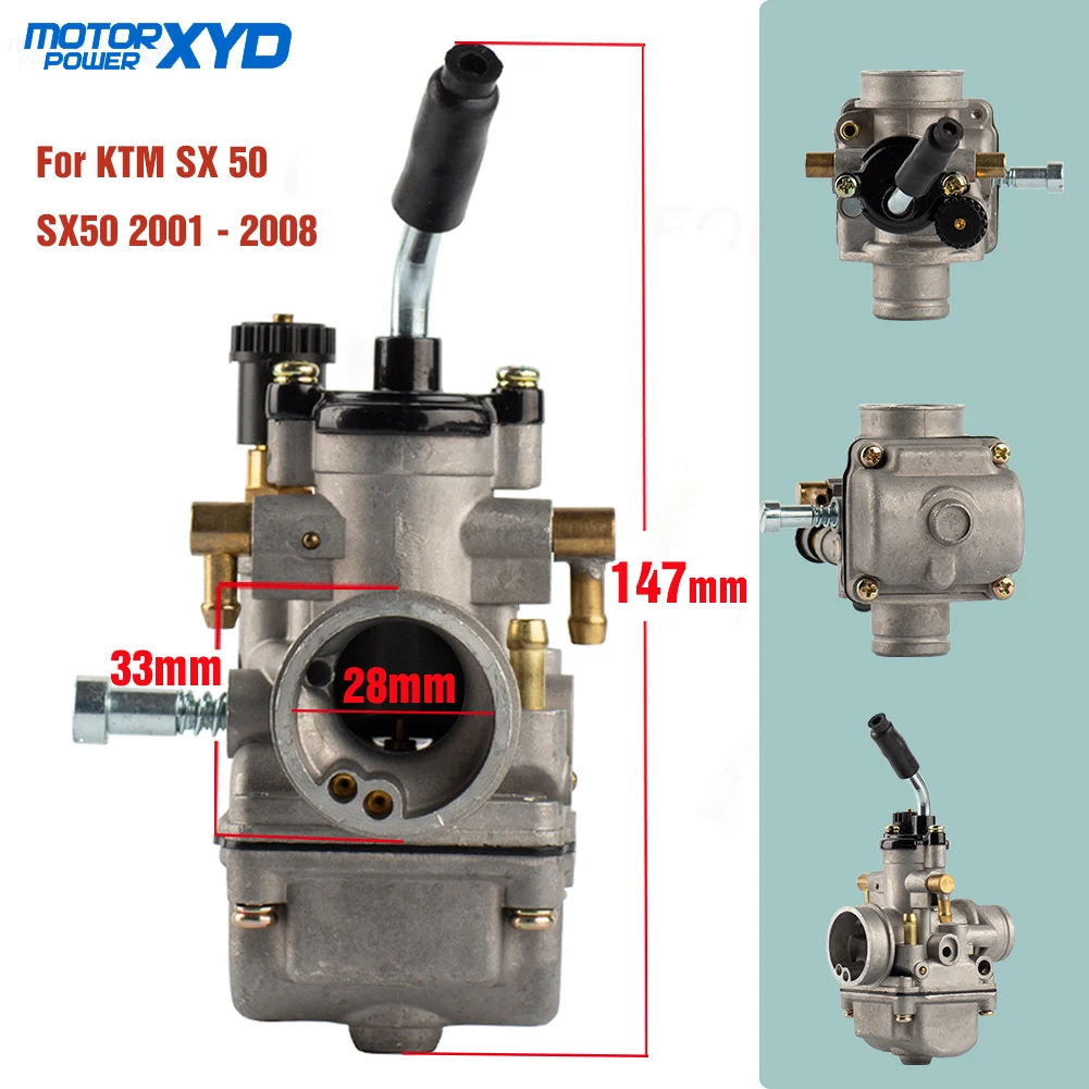 19mm Carburetor Motorcycle Carburador For KTM SX 50 CC SX50 50SX Dirt Pit Bike Mini Pro Junior Senior Adventure Carburetor 01-08