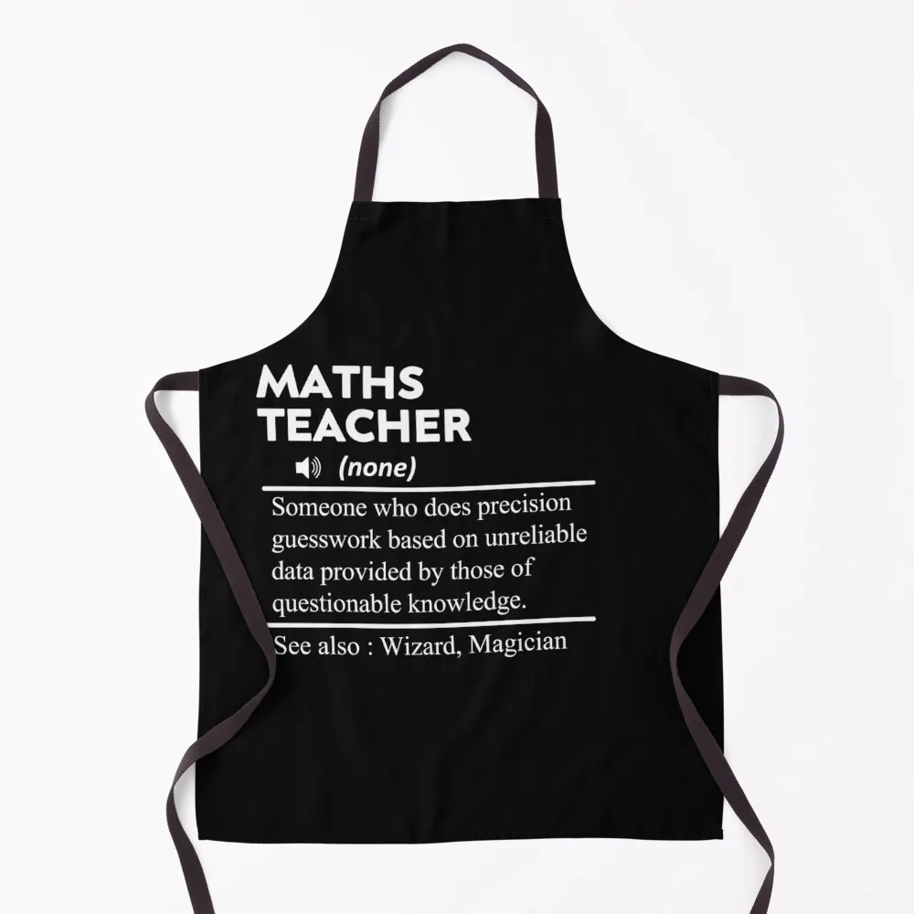 Maths Teacher Funny Definition Apron japanese style Things For Home And Kitchen For Hairdresser Apron