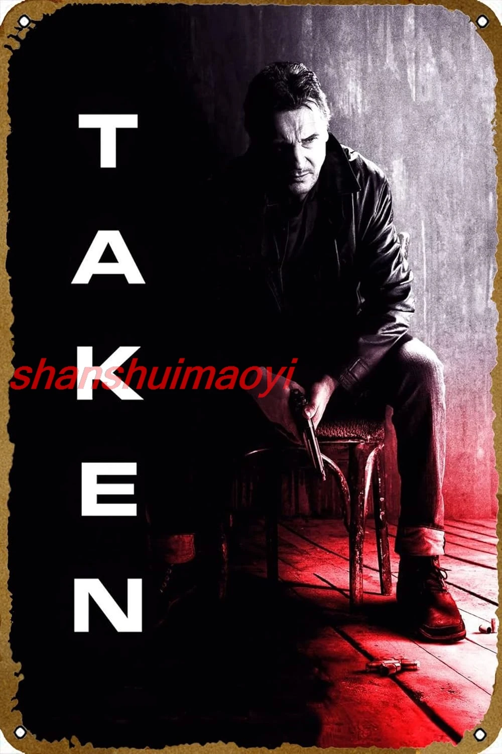 Taken Movie Poster Vintage Metal Tin Sign Retro Style Wall Plaque Decoration Metal Sign 8x12 inch 1pc shanshui sign