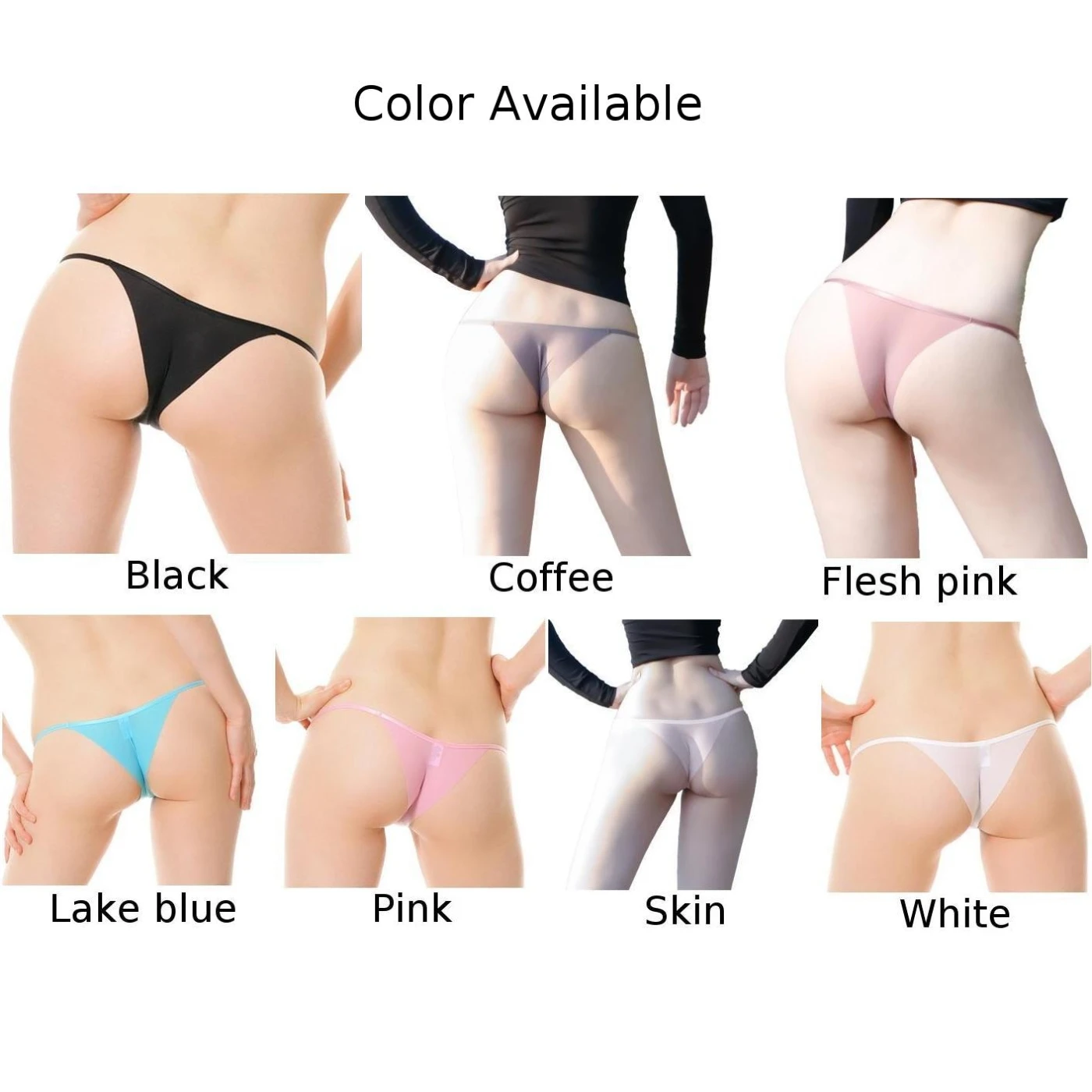 Panties Womens Briefs Breathable Casual Comfortable G-string Half Hip Ice Silk Sheer Thongs Transparent Fashion
