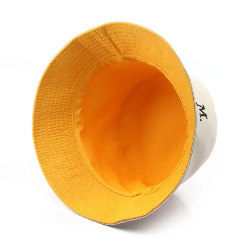 قبعة صيد نسائية عصرية وعصرية على الطراز الكوري مطرزة بأحرف على شكل حرف M للاستخدام الخارجي