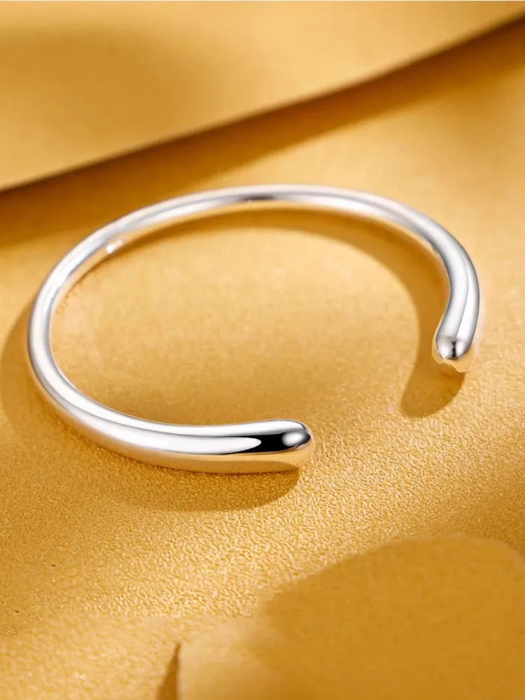 999 Pure Silver Women Bracelet Handmade Fine Jewelry Anniversary Gift Ladies Sterling Silver Cuff Bracelets