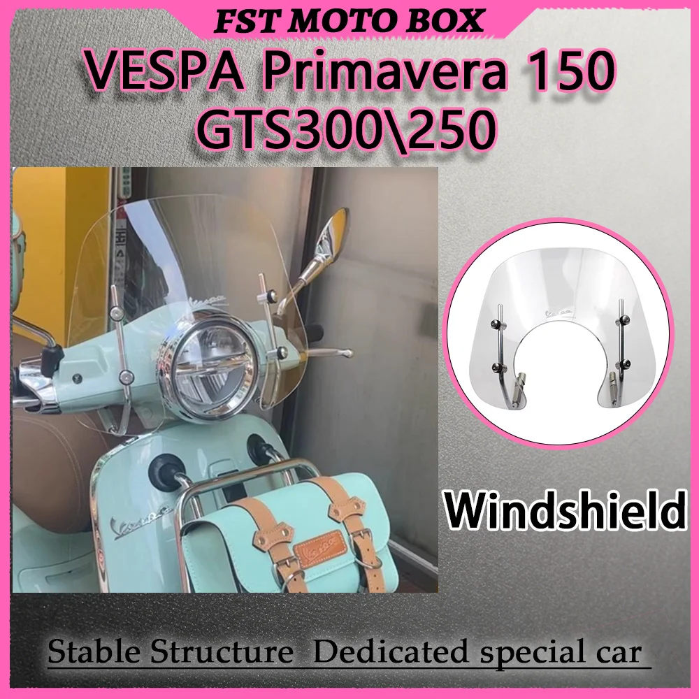 FOR VESPA Primavera 150 GTS300/250 Chest-Protection Windshield Imported Retro Stylized Gentle Shield against Wind And Rain