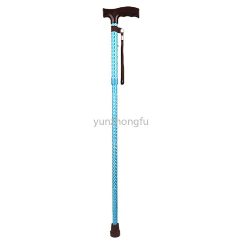 

Imported Walking Stick for the Elderly T-Shaped Handle Alpenstock Foldable Telescopic Aluminum Alloy Cane