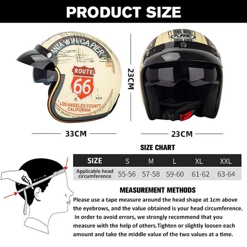 Imagen 2 del producto DOT-Casco de Moto de cara abierta para Harley, accesorios de Moto para hombre, certificado Retro, Cafe Racer