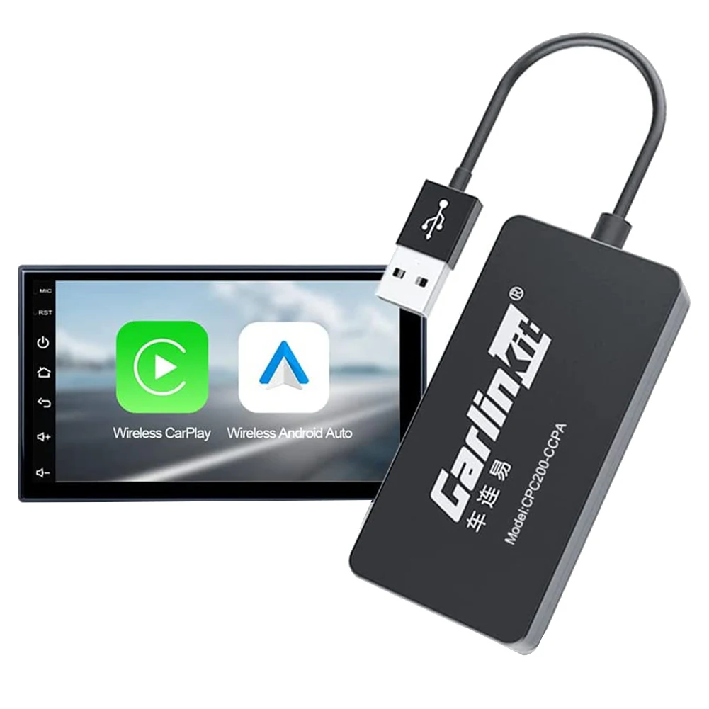 

Wireless Android Auto Adapter , Support Wireless CarPlay Dongle, Wired & Android Screen Mirroring