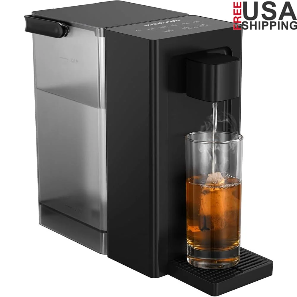 

Instant Hot Water Dispenser Countertop Adjustable Temperature Control Rapid Heating Self-Test BPA Free 5 Temp 4 Volume Settings