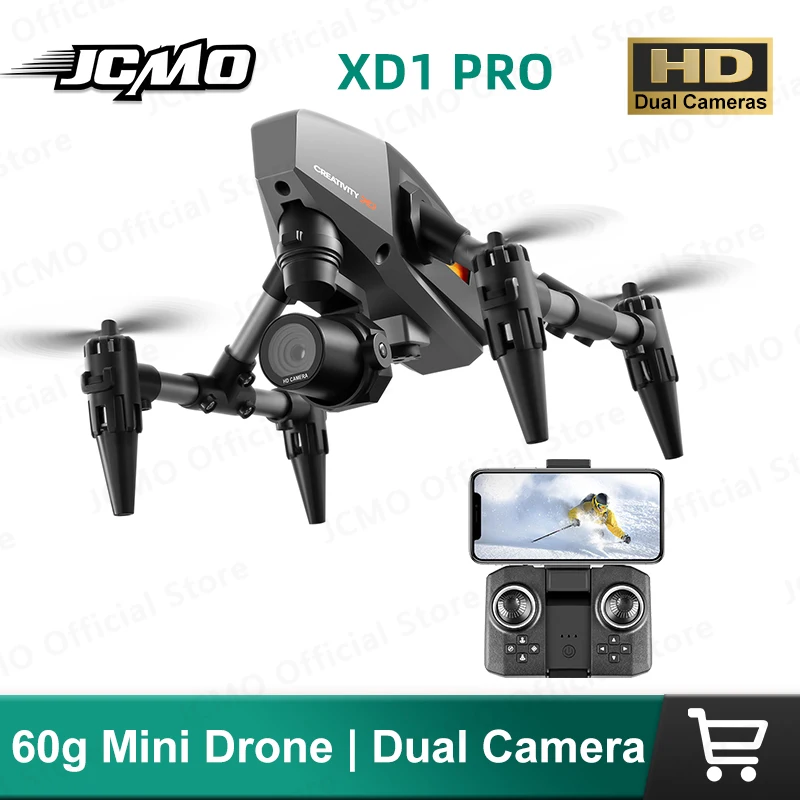 XD1 PRO Mini Drone Dual Camera Drones Optical Flow Headless Mode Remote Control Aircraft Quadcopter Christmas Gifts RC Kids Toys