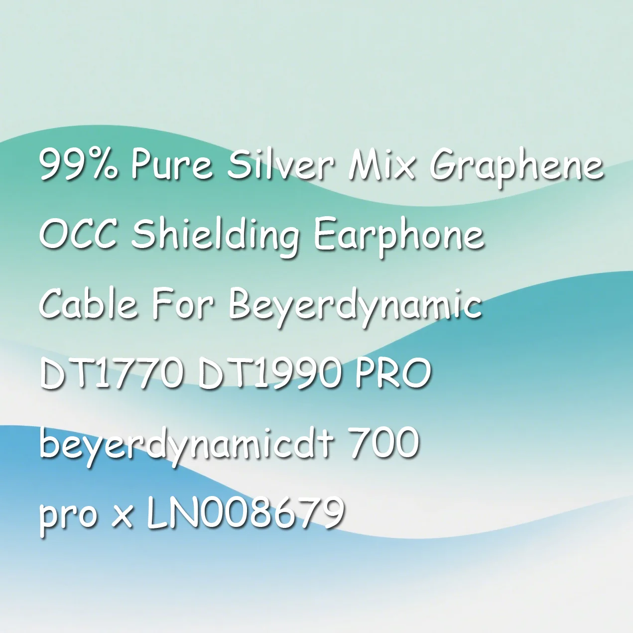 

99% Pure Silver Mix Graphene OCC Shielding Earphone Cable For Beyerdynamic DT1770 DT1990 PRO beyerdynamicdt 700 pro x LN008679