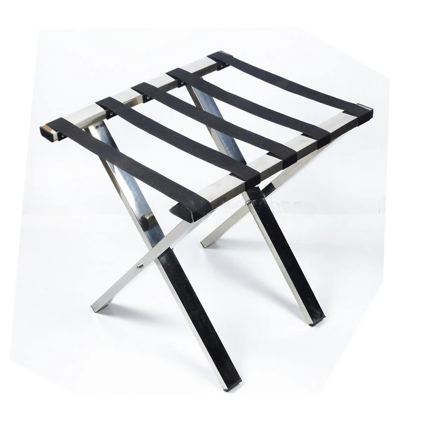 

Hotel luggage rack stainless steel rack hotel room folding luggage clothing tray rack home office
