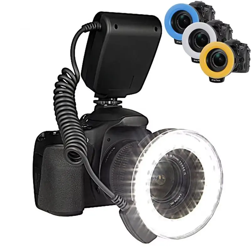 RF-550D FC-100 Flash With 8 Adapter Ring For Canon For Nikon For Pentax DSLR Camera Macro LED Ring Light