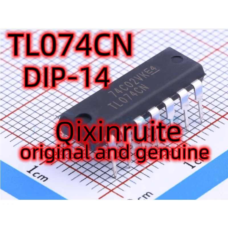 Qixinruite   Brand new original genuine TL074 TL074CN DIP14 integrated circuit IC chip