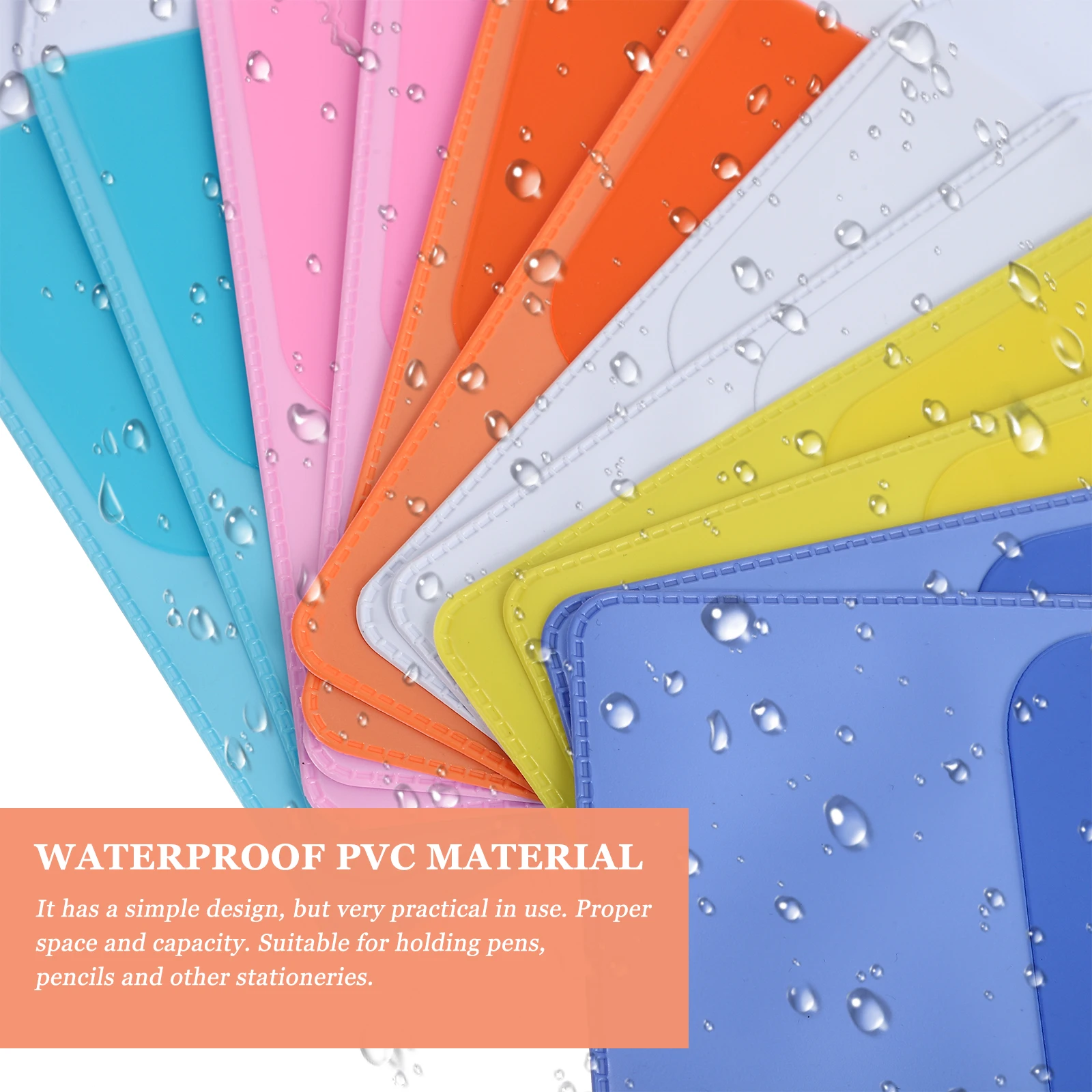 

12 Pcs Pvc Pen Bag Pouch Organizer Sleeve Holder for Pens Pocket Packaging Bags