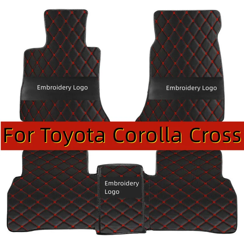 Car Floor Mats For Toyota Corolla Cross 2022 2023 Custom Auto Foot Pads Automobile Carpet Cover Interior Accessories