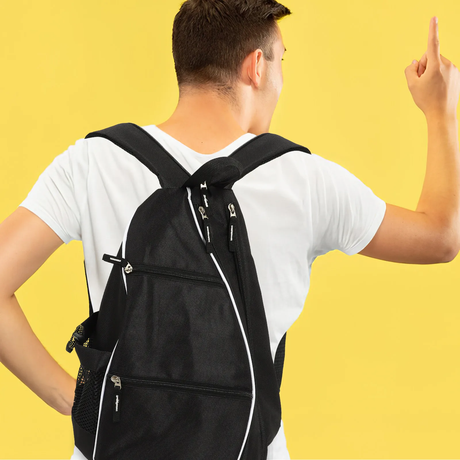 Pickleball Paddle Bag Portable Racket Protective Backpack Reusable Ball Organizer Storage Accessory for Players on The Go